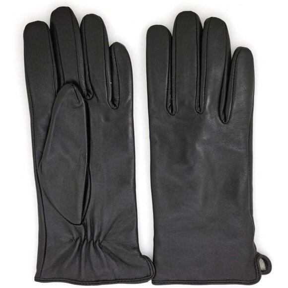Women’s Leather Gloves Genuine SheepSkin Leather Cold Weather Cashmere Black 2 - Picture 3 of 8